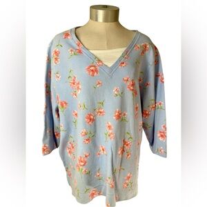 Crazy Horse Liz Claiborne Womens Thermal Knit Short Sleeve Shirt. Size 2